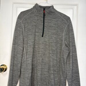 Men's Gray Quarter-Zip Sweater